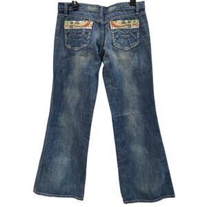 Joes Jeans Low Rise Boot Cut sz 31 Vintage Series Floyd Wash Embroidered Floral
